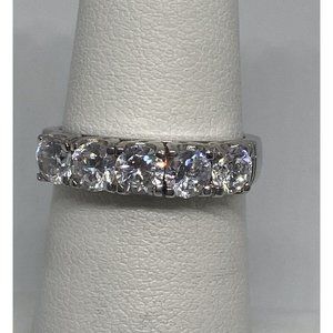 925 STERLING SILVER CZ RING  SIZE 6